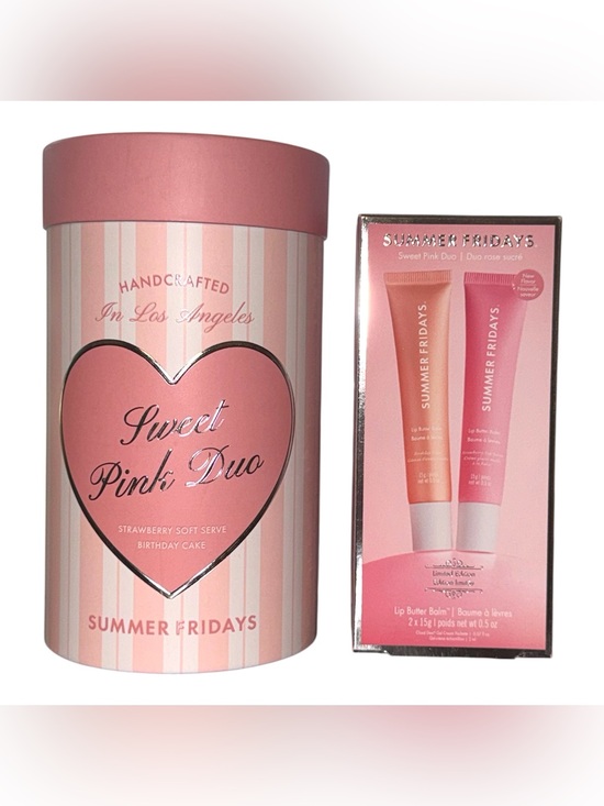 Summer Fridays Other - Summer Fridays Sweet Pink Duo Lip Butter Set - New With Container!